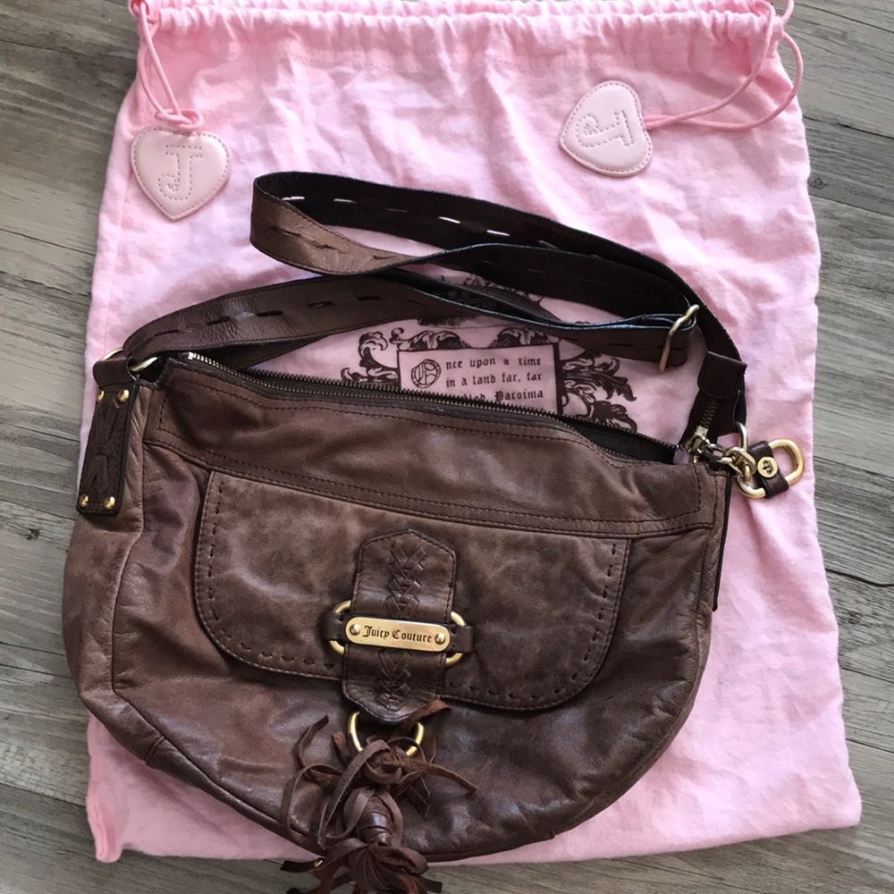 Distressed brown JUICY COUTURE crossbody